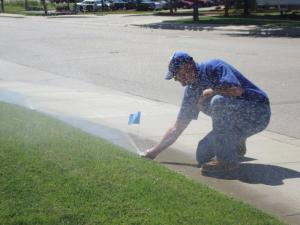 our Sprinkler Repair team in Brentwood does head adjustment